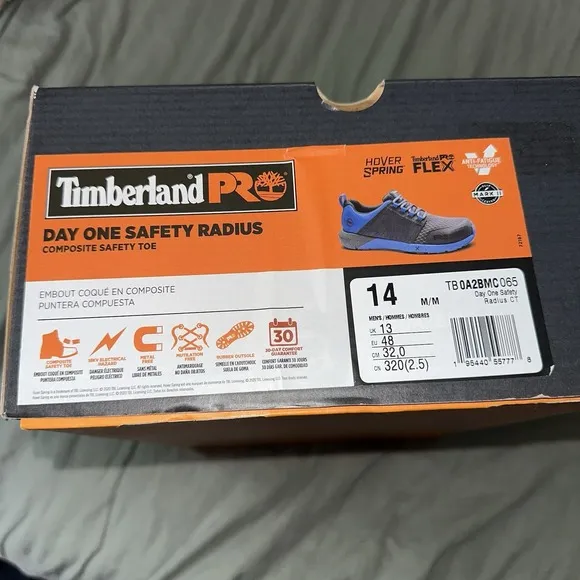 Timberland Men's PRO Day One Safety Radius Low Composite Safety Toe 14 Work Shoe