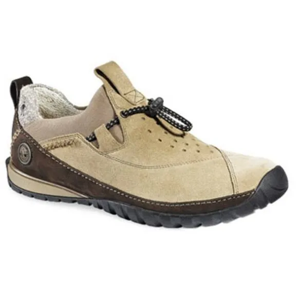Timberland Power Lounger Shoes Slip On Wool Lined Suede Leather Cream 7M