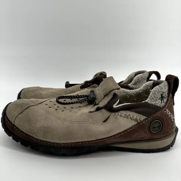 Timberland Power Lounger Shoes Slip On Wool Lined Suede Leather Cream 7M