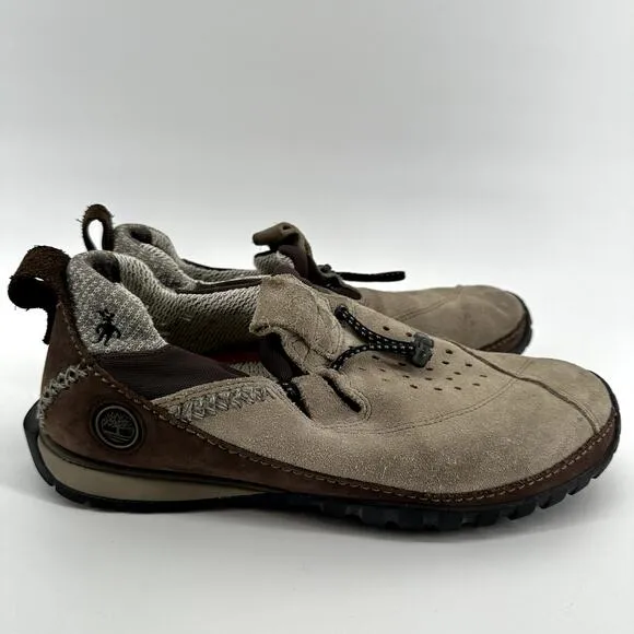 Timberland Power Lounger Shoes Slip On Wool Lined Suede Leather Cream 7M