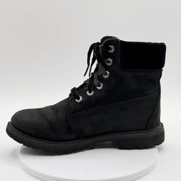 Timberland Premium Womens Velvet Boots Size 7.5 Womens Black