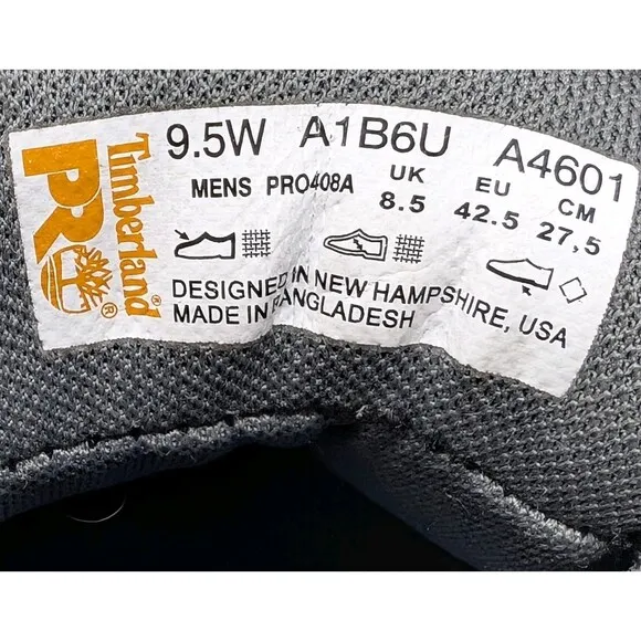 Timberland PRO 408 Powertrain Sport Men's 9.5 Alloy Safety Toe Work Sneaker SD35