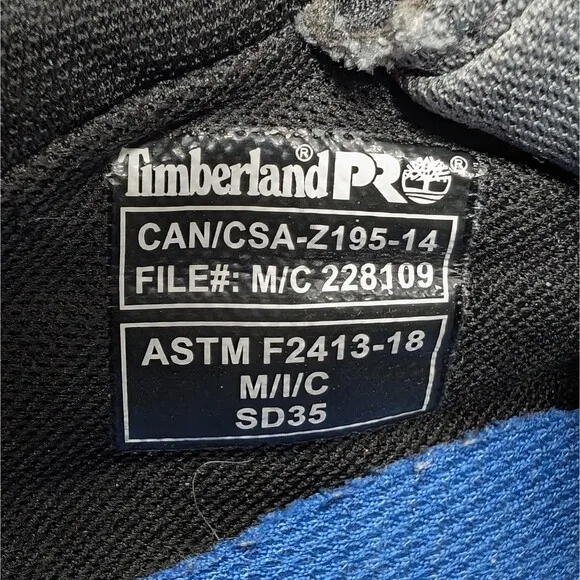 Timberland PRO 408 Powertrain Sport Men's 9.5 Alloy Safety Toe Work Sneaker SD35