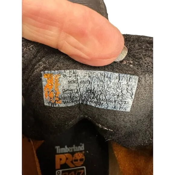 Timberland PRO Men's 24/7  6&quot; Black  Soft Toe Work Boot Size 9.5M ASTMF289218