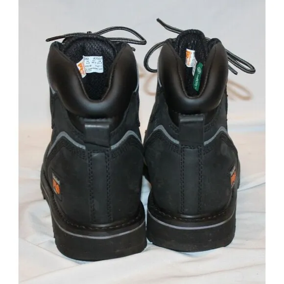 Timberland Pro Mens 6&quot; Pit Boss Steel‎ Safety Toe Shoe Black NIB SZ 9.5