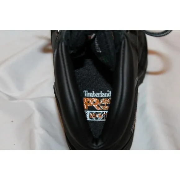 Timberland Pro Mens 6&quot; Pit Boss Steel‎ Safety Toe Shoe Black NIB SZ 9.5