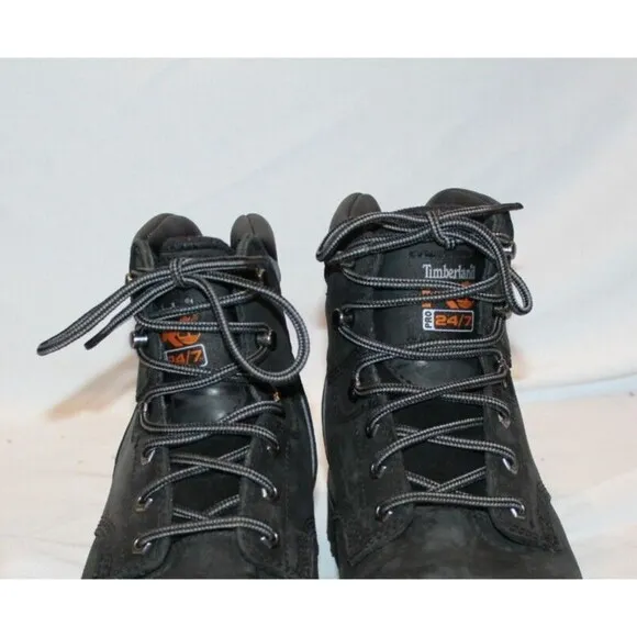 Timberland Pro Mens 6&quot; Pit Boss Steel‎ Safety Toe Shoe Black NIB SZ 9.5