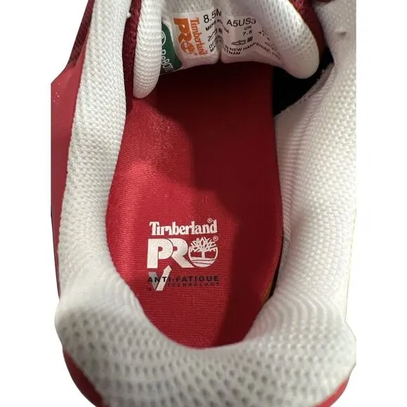 Timberland PRO Mens Setra CT Red Safety Shoes Mens Size 8.5 M