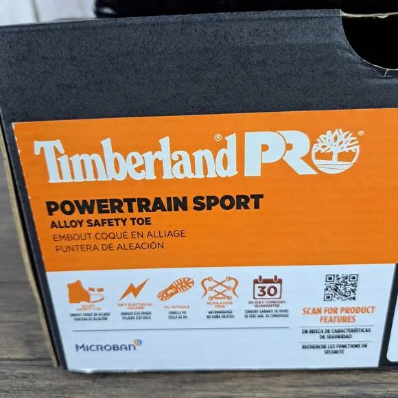 Timberland PRO Powertrain Sport Alloy Safety Toe EH Men's Work Shoe Black (NIB)
