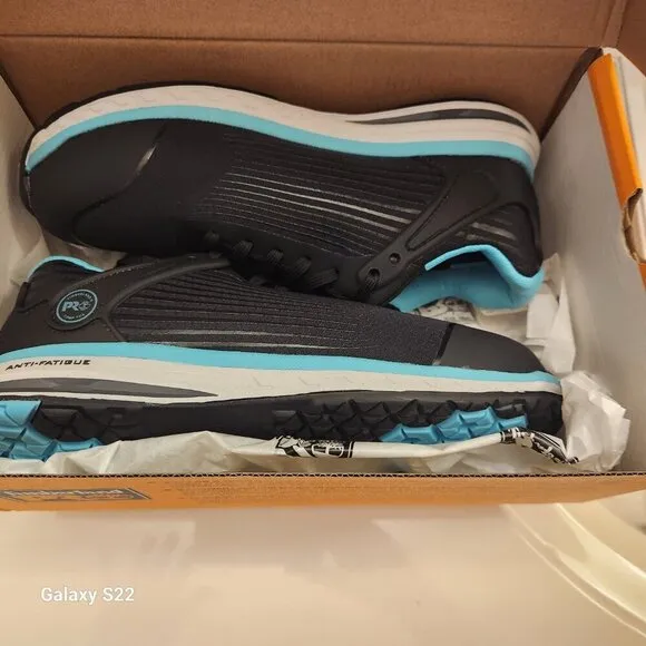 Timberland PRO Size 7.5 Black/Blue Drivetrain Work Sneaker Composite Toe G23-3.