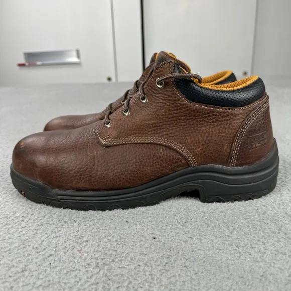 Timberland PRO Titan Alloy Toe Work Safety Shoes Men 12W Brown Leather 47028