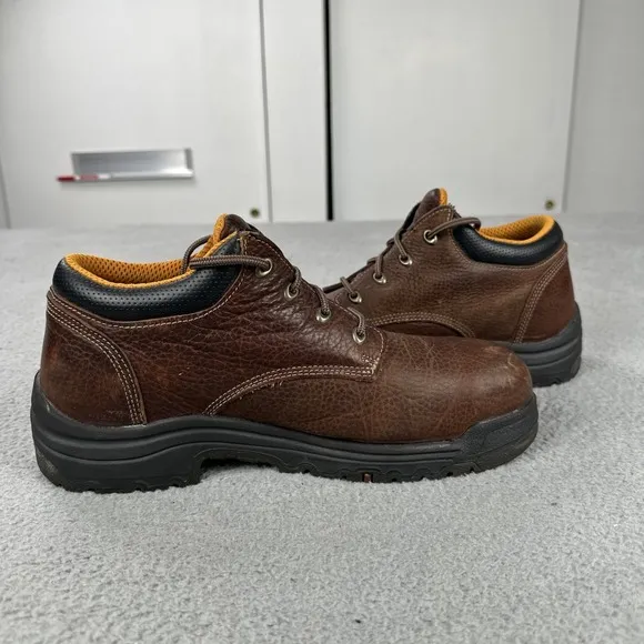Timberland PRO Titan Alloy Toe Work Safety Shoes Men 12W Brown Leather 47028
