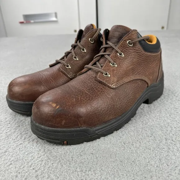Timberland PRO Titan Alloy Toe Work Safety Shoes Men 12W Brown Leather 47028
