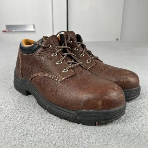 Timberland PRO Titan Alloy Toe Work Safety Shoes Men 12W Brown Leather 47028