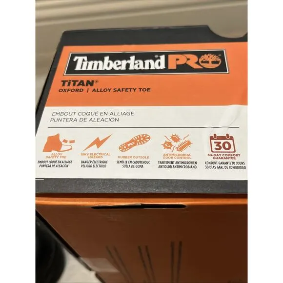 Timberland PRO Titan Mens Work Shoes Sz 11 M Alloy Safety Toe Black Leather