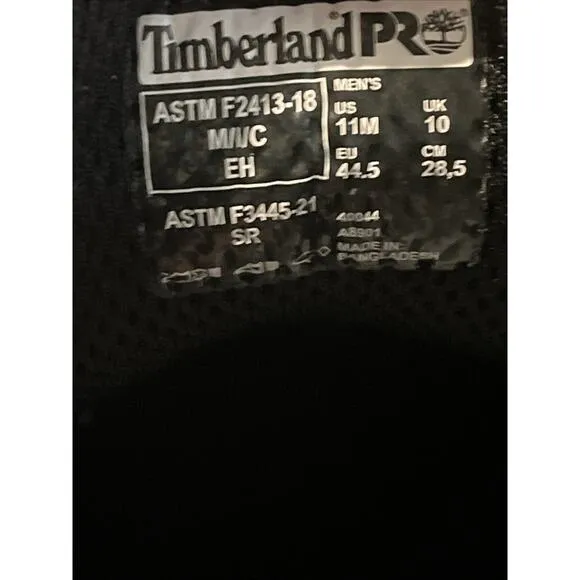 Timberland PRO Titan Mens Work Shoes Sz 11 M Alloy Safety Toe Black Leather