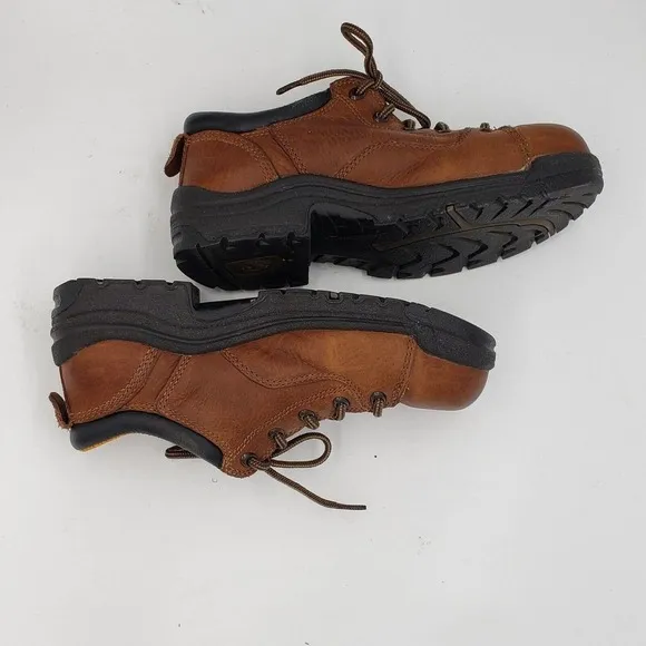 Timberland PRO Titan Oxford 63189 Womens Brown Safety Toe WORK Shoes Size 7
