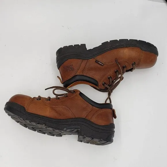 Timberland PRO Titan Oxford 63189 Womens Brown Safety Toe WORK Shoes Size 7