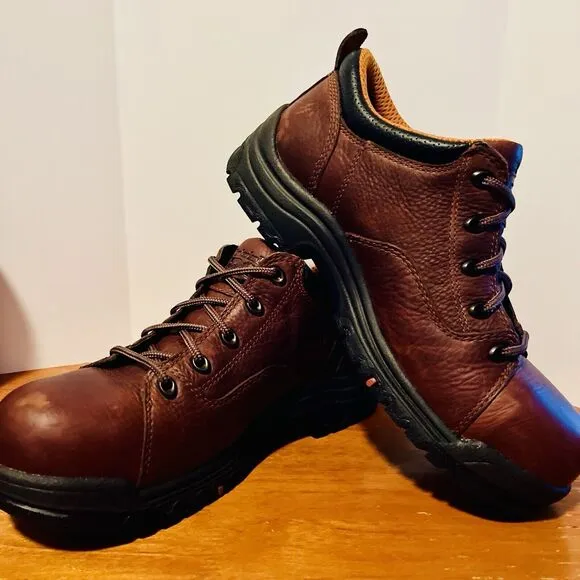 Timberland Pro Titan Oxford Women’s 10 M Shoes Brown Leather Safety Toe 63189