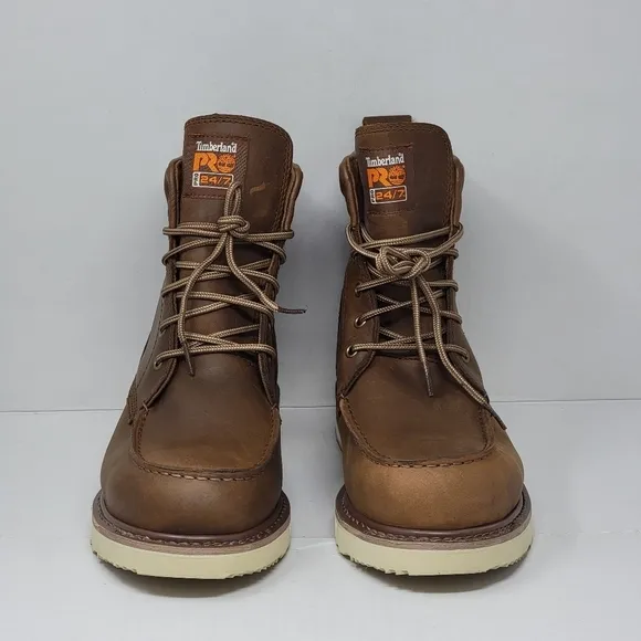 Timberland PRO Wedge 6&quot; Soft Moc-Toe Work Boots Size 12 Oil Slip Resistant New