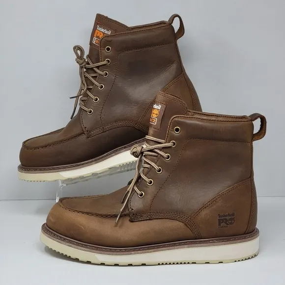Timberland PRO Wedge 6&quot; Soft Moc-Toe Work Boots Size 12 Oil Slip Resistant New