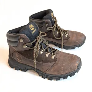TIMBERLAND Rangely Men's Mid Brown Leather Waterproof Hiking Boots Size 8.5