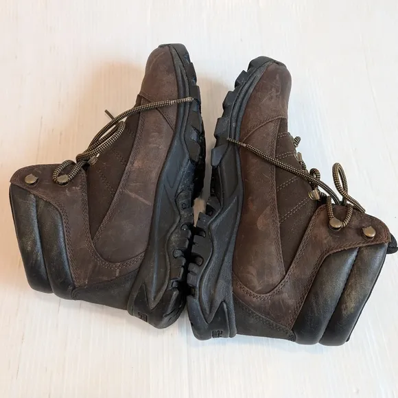 TIMBERLAND Rangely Men's Mid Brown Leather Waterproof Hiking Boots Size 8.5