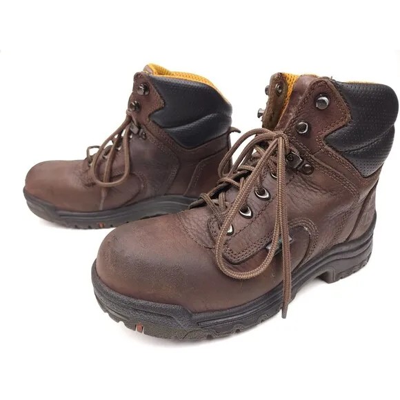 Timberland Shoes PRO 6&quot; Brown - Sz 7 Wmns - Steel Toe Work Safety Boot 53359