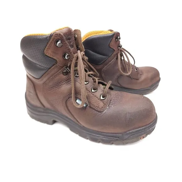 Timberland Shoes PRO 6&quot; Brown - Sz 7 Wmns - Steel Toe Work Safety Boot 53359