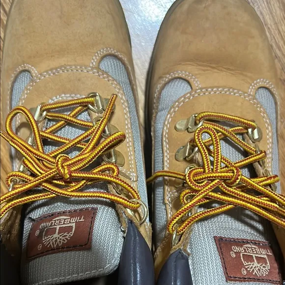 Timberland Tan and Black Winter Boots with Durable Soles