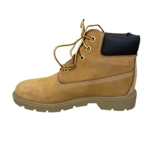 TIMBERLAND UEC Boys Size 2 Classic Waterproof Boots Wheat Lace-up non-marking