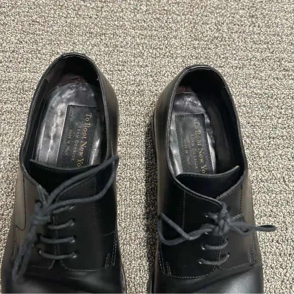 To Boot New York Adam Derrick Black Dress Shoe Size 9.5 Made In Italy