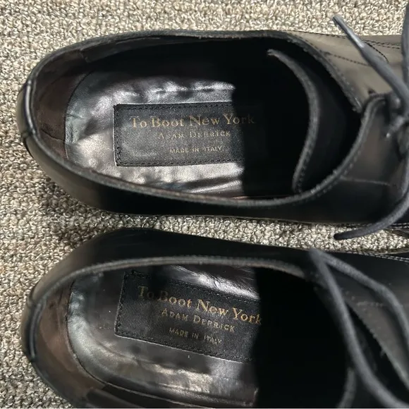 To Boot New York Adam Derrick Black Dress Shoe Size 9.5 Made In Italy