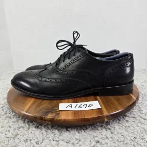 To Boot New York Black Wingtip Brogue Medallion Oxford Dress Shoes Mens 9.5