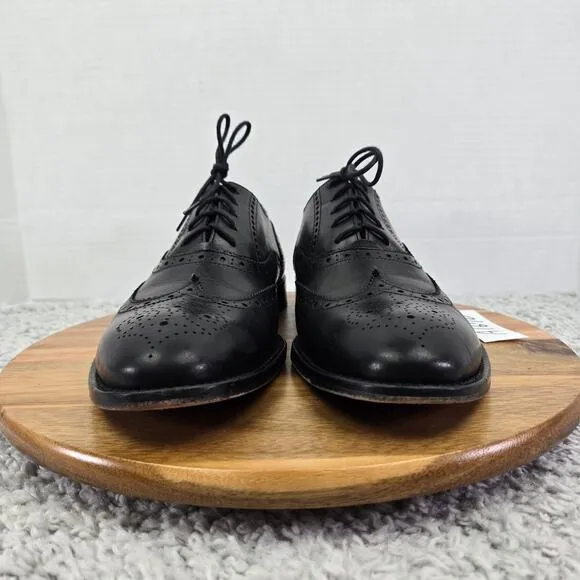 To Boot New York Black Wingtip Brogue Medallion Oxford Dress Shoes Mens 9.5