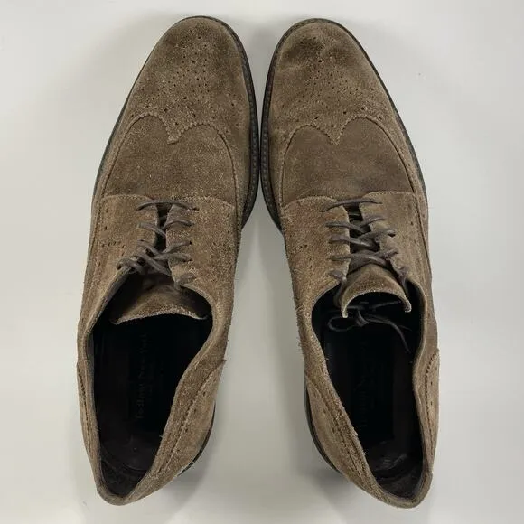 To Boot New York Brown Lace Up Suede Leather Oxford Derby Dress Shoes Mens 11