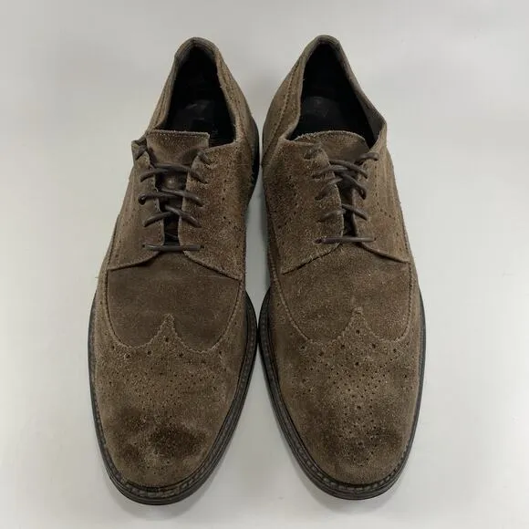 To Boot New York Brown Lace Up Suede Leather Oxford Derby Dress Shoes Mens 11