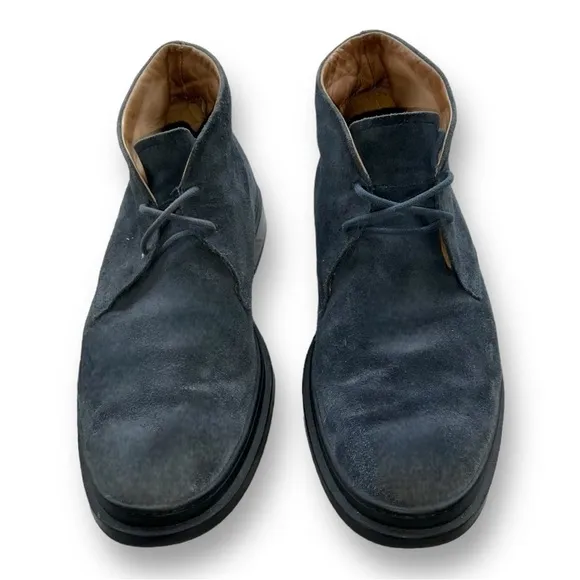 Tod’s Men’s Midnight Blue Chukka Suede Boots Size 9.5