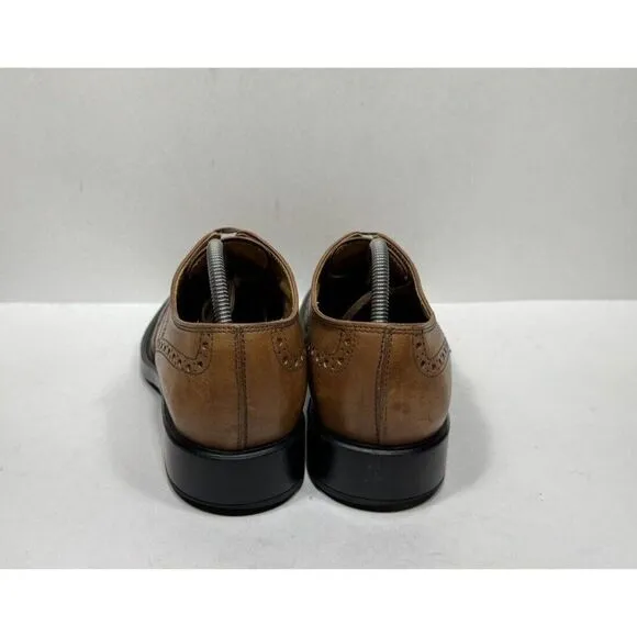 Tod's Brown Leather Wingtip Oxford Derby Casual Dress Shoes Mens Size 10 US