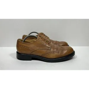 Tod's Brown Leather Wingtip Oxford Derby Casual Dress Shoes Mens Size 10 US