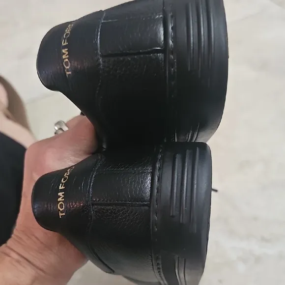 Tom Ford Black Leather Sneakers
