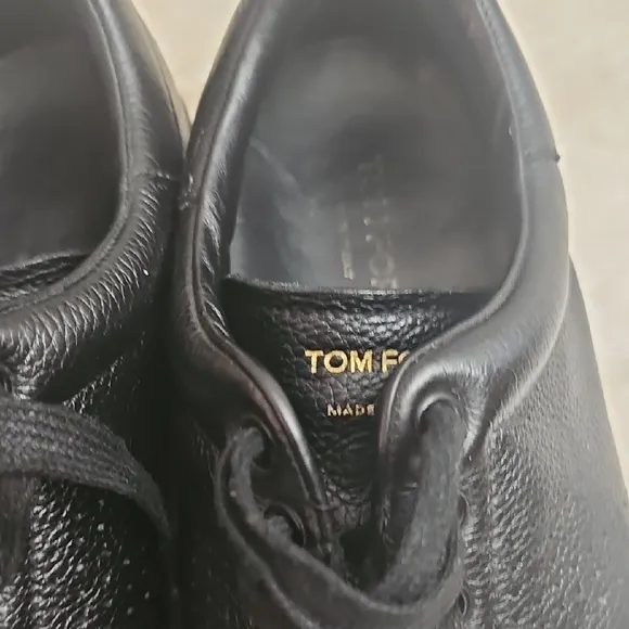 Tom Ford Black Leather Sneakers