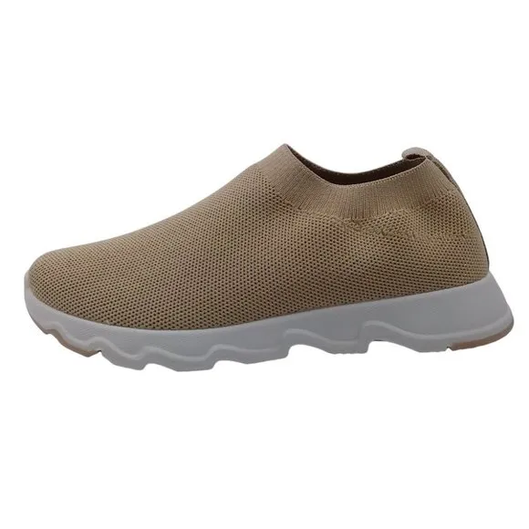 Tommy Bahama Women's NEW Slip On Textile Comfort Tan Sneakers Memory Foam