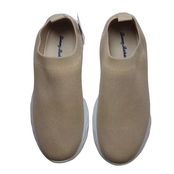Tommy Bahama Women's NEW Slip On Textile Comfort Tan Sneakers Memory Foam