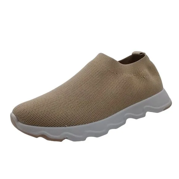 Tommy Bahama Women's NEW Slip On Textile Comfort Tan Sneakers Memory Foam