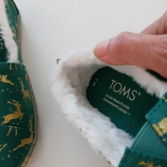 Toms Alpargata Youth Embellished  Shoes Size 13