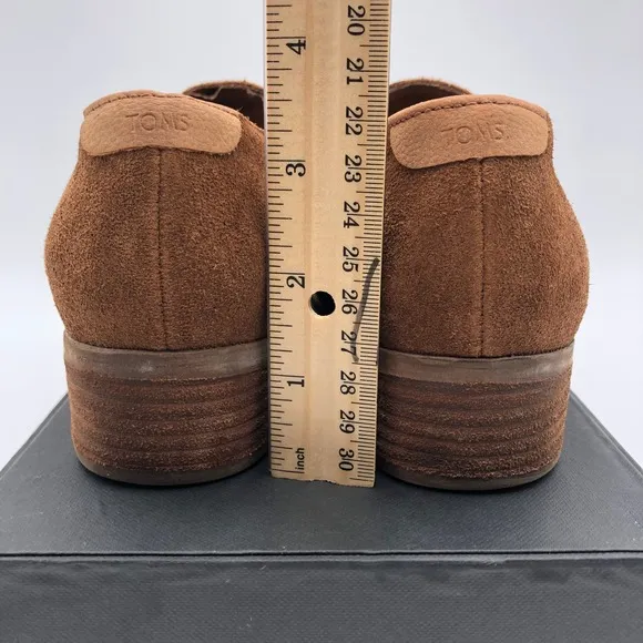 Toms Shaye Ankle Boots sz 6 Bootie Women Suede Western Shootie Slip on
