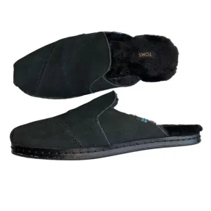 TOMS Women’s Size 6.5 Black Nova Leather Wrap Slip-On Shoes Suede Slippers