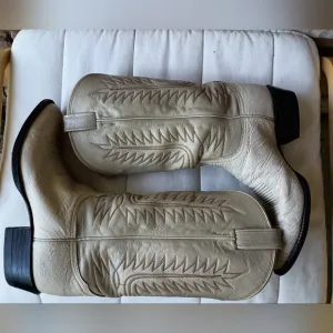 Tony Lama Cream Western Boots