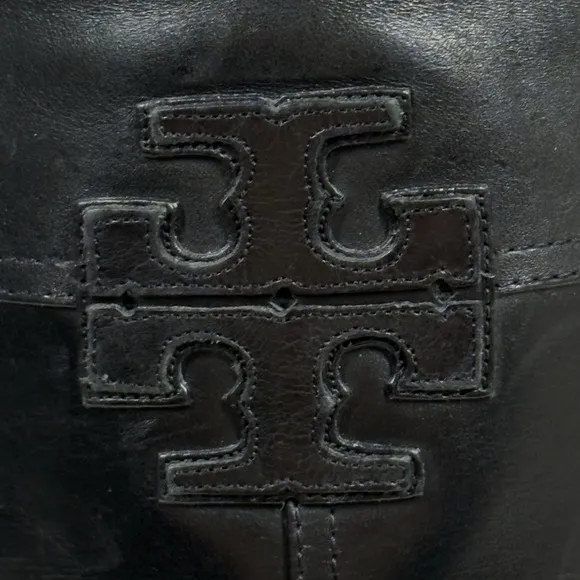 Tory Burch Blaire Simone Knee High Black Leather Riding Boots Size 7.5M